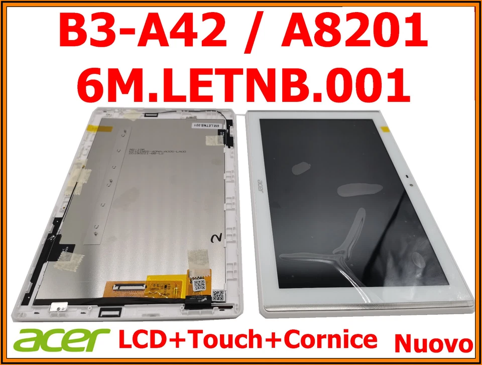 Acer KD101N55-40NA-A22 Schermo LCD con Vetro Touchscreen per Acer Iconia One 10
