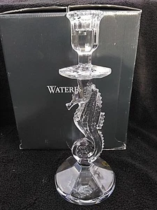 Waterford Kristall Seepferdchen 11 1/2" Kerzenständer  - Bild 1 von 4