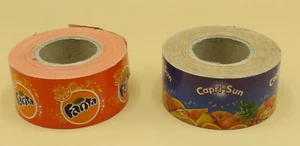 2 rolls of paper stickers Fanta & Capri Sun, 98 logos on each roll - Picture 1 of 3