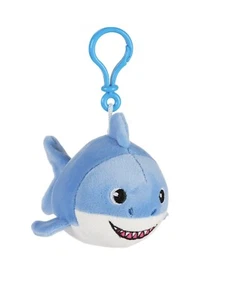 Smoochy Pals Shark Backpack Clip Keychain, Small Stuffed Animal, Soft & Squishy - Picture 1 of 4