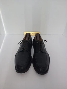 Bruno Magli Split Toe Oxford Black Leather Shoes 9.5 W Italy - Picture 1 of 9
