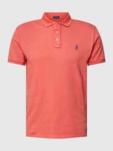 Polo Ralph Lauren Poloshirt mit Label-Stitching in Rot Gr. M - Bild 1 von 8