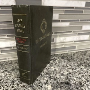 1971 ✝️The Living Bible Paraphrased TYNDALE Hardcover Dark Green💫 VG + - Picture 1 of 9
