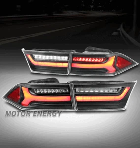 Luces de freno traseras de tubo LED negras izquierda+derecha para 04-08 Acura TSX 4 piezas - Imagen 1 de 11