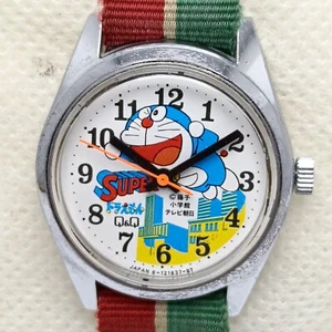 Q&Q Super Doraemon Manual Winding Cartoon Vintage Kids Watch SMU140BAS5 - Picture 1 of 6