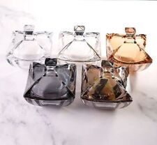 Glass Storage Jar with Lid Transparent Thickened Decorative for Candy Jewelry
