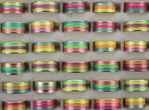 70pcs De gros Lots Brillent dans le Sombre lumineux Bijoux Cuivre Dame Bagues - Bild 1 von 7