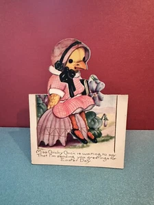 Ostern Küken Küken Faltpostkarte kein Verlag auf Rückseite - Bild 1 von 3