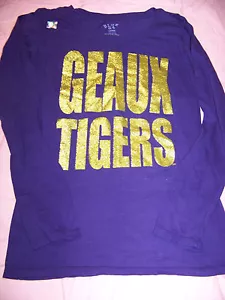 Camisa azul 84 para mujer LSU Tigers manga larga nueva con etiquetas grande - Imagen 1 de 2