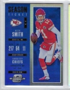 Alex Smith 2017 Panini Contenders Optic Season Ticket BLUE Prizm /99 Redskins - Picture 1 of 1