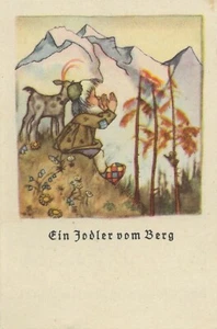 1/1213 SAMMELBILD WERBUNG ZWERGE GEISTER WICHTEL JODLER VOM BERG BAUM ZIEGE ? - Bild 1 von 2