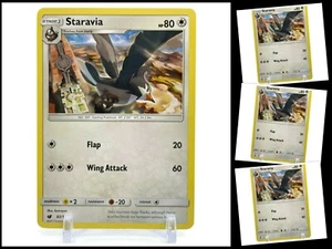 Pokemon Sun & Moon Crimson Invasion 82/111 Staravia 4X Mint/NM 4 Card Playset X4 - Picture 1 of 3