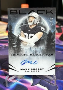 2023 Panini Black Midnight Firme /99 Maxx Crosby #MS-MCR Auto Raiders - Foto 1 di 3