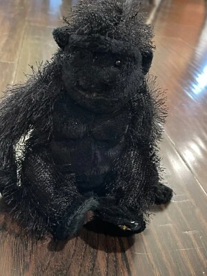 GANZ Webkinz HM040 All Black Gorilla Plush Stuffed Animal Realistic No Code - Image 1 of 4