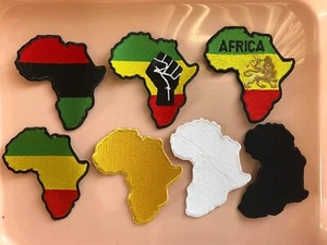 Rasta Africa Map Embroidered Patches 3.25"x3" iron-on - FREE SHIPPING - Picture 1 of 8