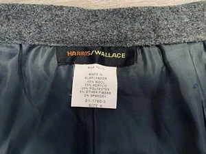 Pantalones de vestir gruesos grises Harris Wallace de franela de lana para mujer talla 8 - Imagen 1 de 6