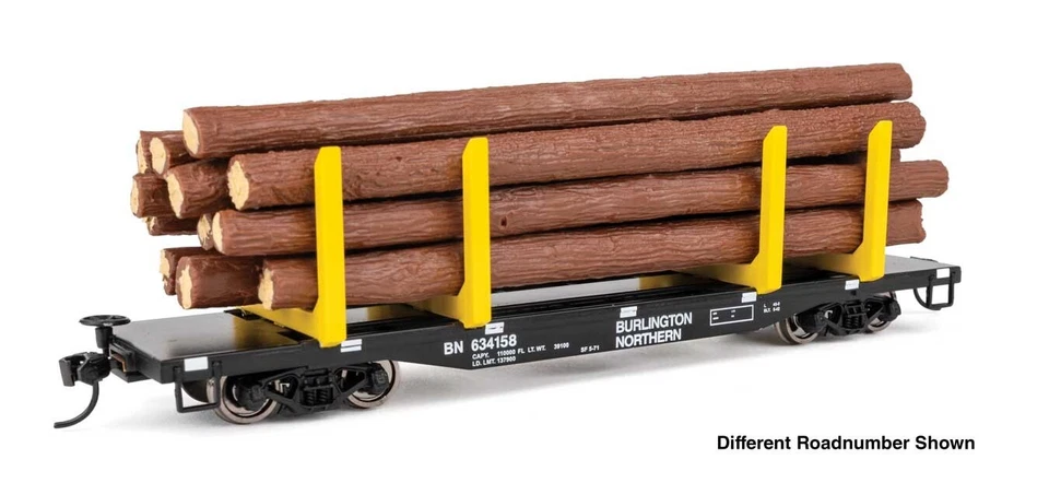 Walthers Mainline 50902 Burlington Northern BN #634174 45' Logging Flatcar - Image 1 of 1