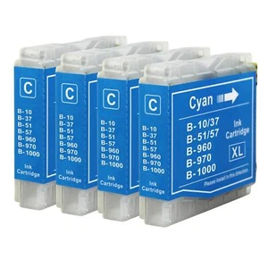 4 Cyan Ink Cartridges compatible with Brother MFC-680CN, MFC845CW, MFC-885CW - Picture 1 of 4