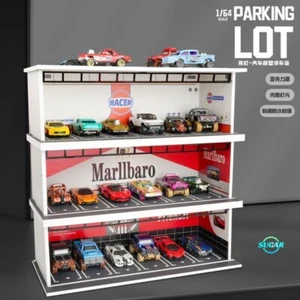 1/64 Diorama Car Garage Model Store Parking Lot LED Lighting Scene Display Model - Picture 1 of 16