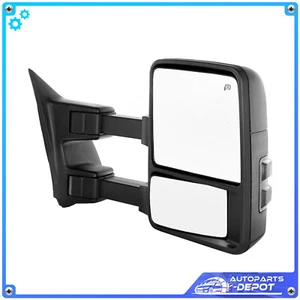 Passenger RH Side For 08-16 F250 F350 Manual W/Turn Signal Lights Towing Mirror - Picture 1 of 9
