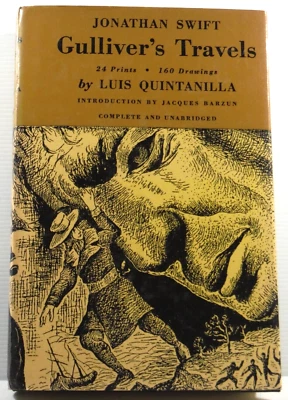 Gulliver's Travels by Jonathan Swift Illust Luis Quintanilla vintage book HC DJ - Image 1 of 4