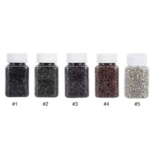 1000PCS/Bottle Silicone Lined Micro Hair Extension Link Rings Loops - Picture 1 of 19