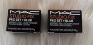 Lot of 2 MINI MAC Studio Fix Pro Set+Blur Loose Powder 0.03oz 0.90g Medium Deep - Picture 1 of 5