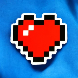 Pegatina Minecraft Life Heart brillante Pixel Art 8 bits - Imagen 1 de 2