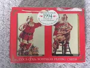 Limited Edition 1994 Coca Cola Christmas Playing Cards - Picture 1 of 10