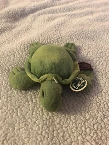 Bearington Collection Lil' Shelton Plush Sea Turtle Stuffed Animal, 7 Inches 7" - Picture 1 of 6