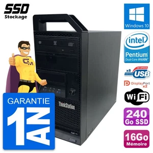 PC tour LENOVO Thinkstation E32 Intel G3220 RAM 16Go SSD 240Go Windows 10 Wifi - Picture 1 of 8