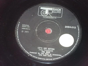 The Who: Let's See Action orig rare heavyweight solid centre 7" EX+ - Imagen 1 de 4