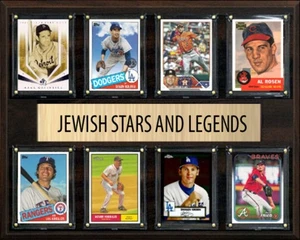 Placa Leyendas Judías 8 Cartas Sandy Koufax Kinsler Bregman Verde Hank Greenberg - Imagen 1 de 3