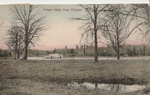 Fort Frances Ontario Steamer at Pithen's Point Postcard 1909 - Picture 1 of 2