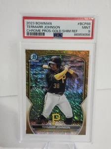 2023 Bowman Chrome Termarr Johnson Gold Shimmer Refractor /50 PSA 9 Pirates - Bild 1 von 2