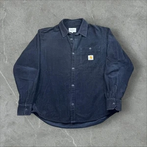Vintage Modern (modern) Carhartt Wip Corduroy Shirt in Navy L - Picture 1 of 6