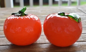 Hand Blown MURAON STYLE DECORATIVE Art Glass Fruit 2 Oranges Natural Size - Picture 1 of 8