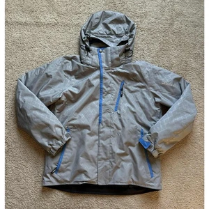 Descente Full Zip Insulated Hooded Ski Jacket Coat Parka Gray/Blue Men's Medium - Picture 1 of 13