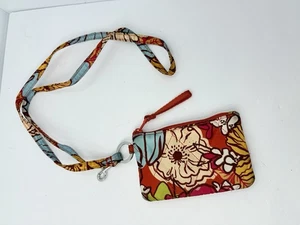 Vera Bradley Zip ID Holder Case Midday Garden Ultralight Matching Lanyard - Picture 1 of 9