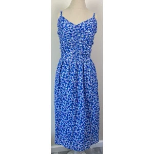 On 34th Multi Blue Floral Midi Sleeveless Dress Women's Size XL - Picture 1 of 3