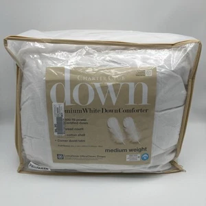 Charter Club BIANCO piumino peso medio (40 oz) piumino, US Full/Queen 90”x96” - Foto 1 di 10