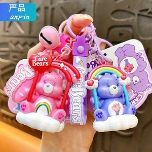 Creative Genuine Cartoon Swing Love Rainbow Bear Doll Keychain Pendant - Picture 1 of 22