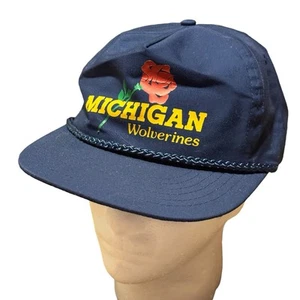 Gorra de colección Michigan University Wolverines Snapback azul rosa - Imagen 1 de 8
