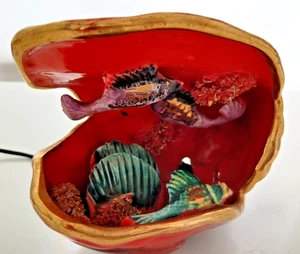 Vallauris, rote und goldene Austernlampe - Bild 1 von 9