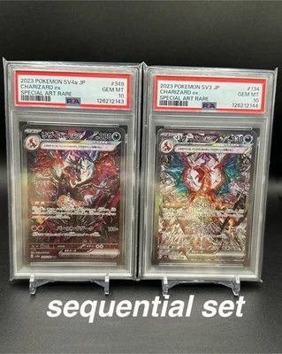 PSA 10 Charizard ex SAR 349/190 SV4a 134/108 SV3 Pokemon Card set Japanese JP - Image 1 of 4