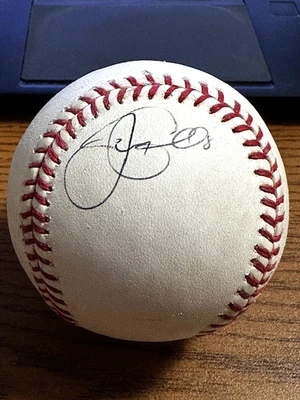 JAMEY CARROLL SIGNED AUTOGRAPHED OML BASEBALL!  Expos, Dodgers, Twins!  USED! - Image 1 of 2