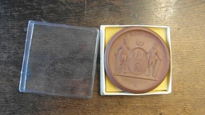 Meissen Medaille Böttgersteinzeug GLÜCK AUF FREIBERG 10cm - Bild 1 von 7