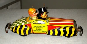 1939-Marx - Charlie McCarthy & Mortimer Snerd coche privado - juguete antiguo cuerda 16" - Imagen 1 de 21