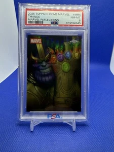 Custodia Thanos 2025 Topps Chrome Marvel Reflections SSP Hit #MR-4 PSA 8 - Foto 1 di 2