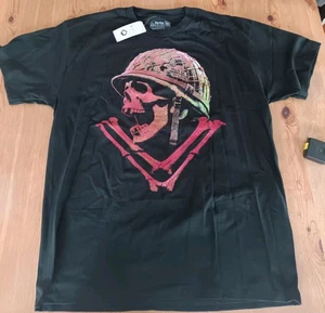 Metal Mulisha Shirt Red Alert Tee XL Stahlhelm Festival Skull Totenkopf  - Bild 1 von 5